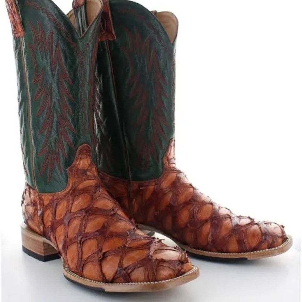 Old Gringo Piracucu Arapaima Boots Red Olive Green 10.5 EE